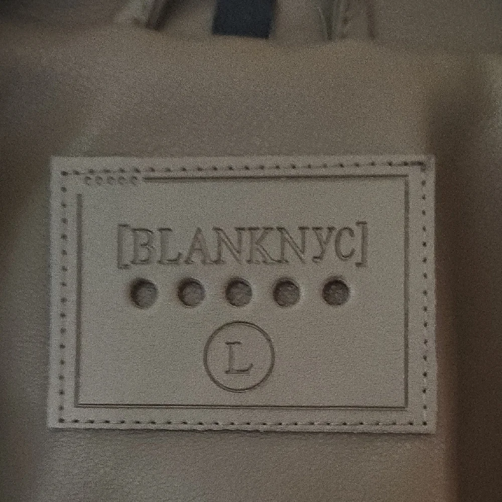 Blank NYC‎ Dark Olive Faux Leather Jacket, Size Large
